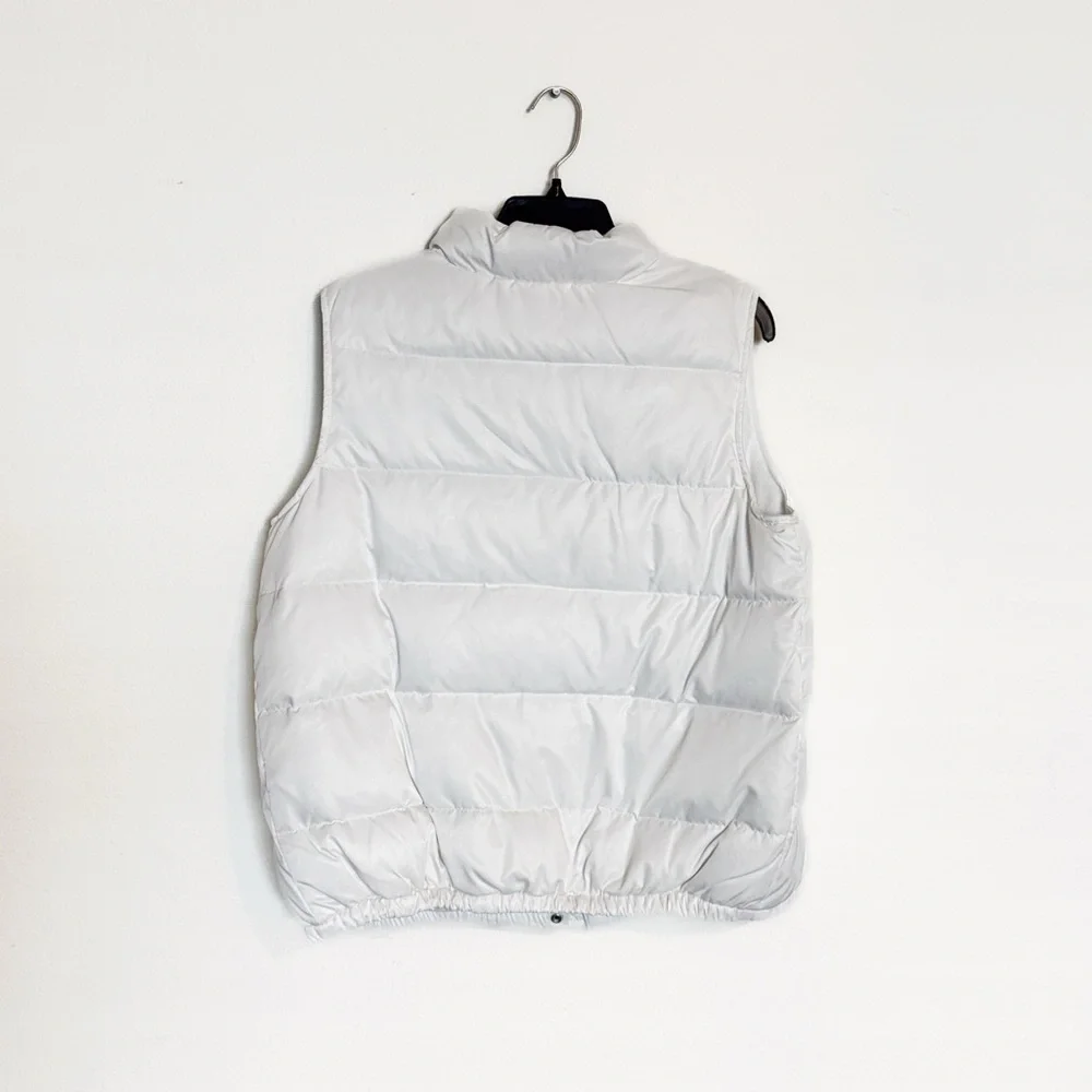 Old Navy‎ White Puffer Fleece Lined Vest